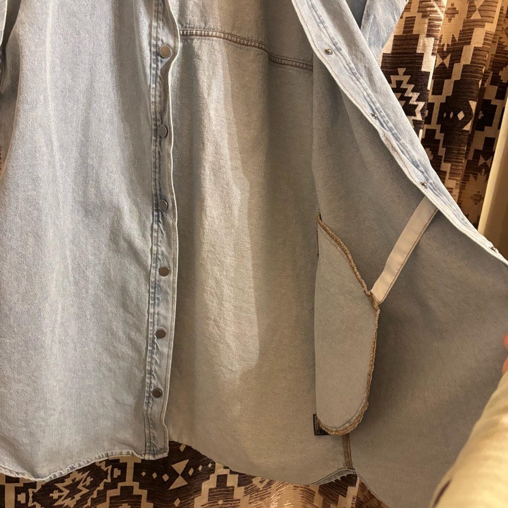 Steve Madden Size L Denim Dress, 100% Cotton - Picture 9 of 14